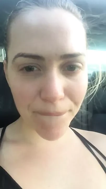 White wife takes cum in mouth while in car