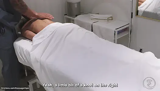 Real Massage Therapist Gets Sucked and Fucked by Fit Blonde Client