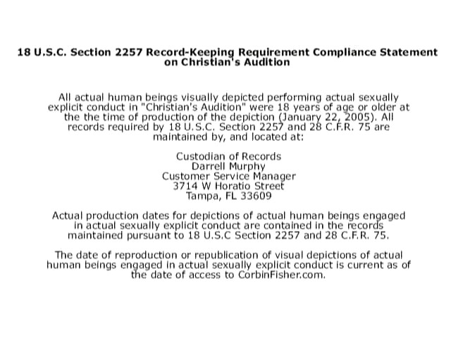 Christian's Audition