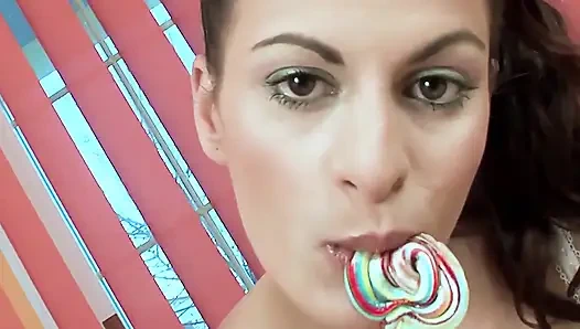 Pussie Sweets Scene-2_brunette Teen Layla in Bikini Fucked by Big Cock and Candy