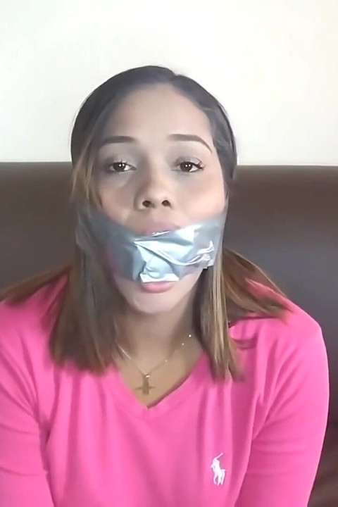 Duct Tape Cleave Gagged Beauty Has Sensitive Gag Reflex!