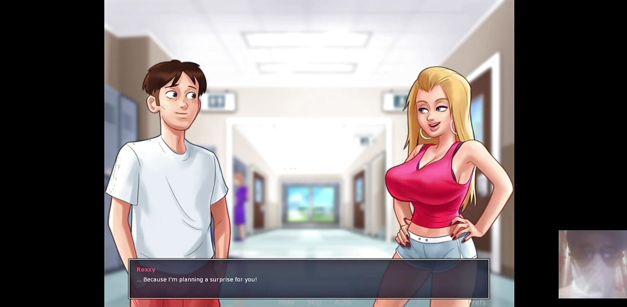 Big boobed slutty schoolgirl and I got stucked in the locker.