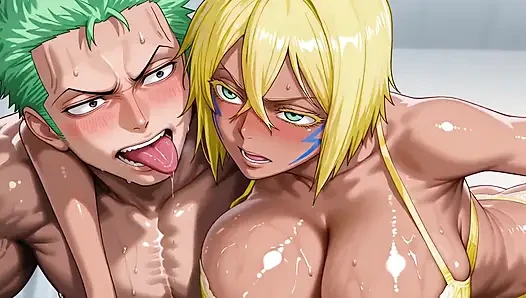 Zoro (op) X Halibel (bleach)