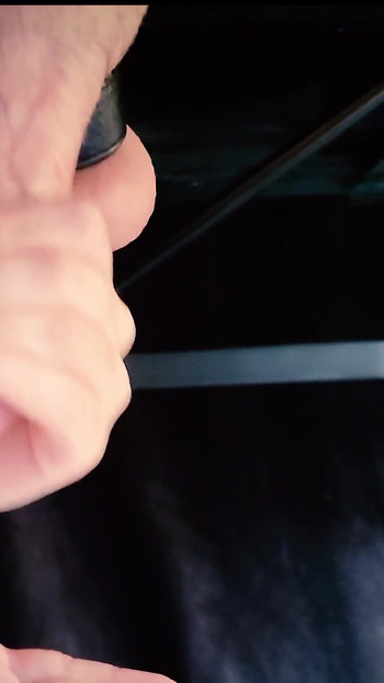 Stunning moment from "Making Him Cum Under The Milking Table And Using His Cum As Lube"