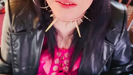 Leather Coat & Tip To Taiing Cigarettes With The British Stunner, Tina Snua. High Heels Smoking Smoker Smokes
