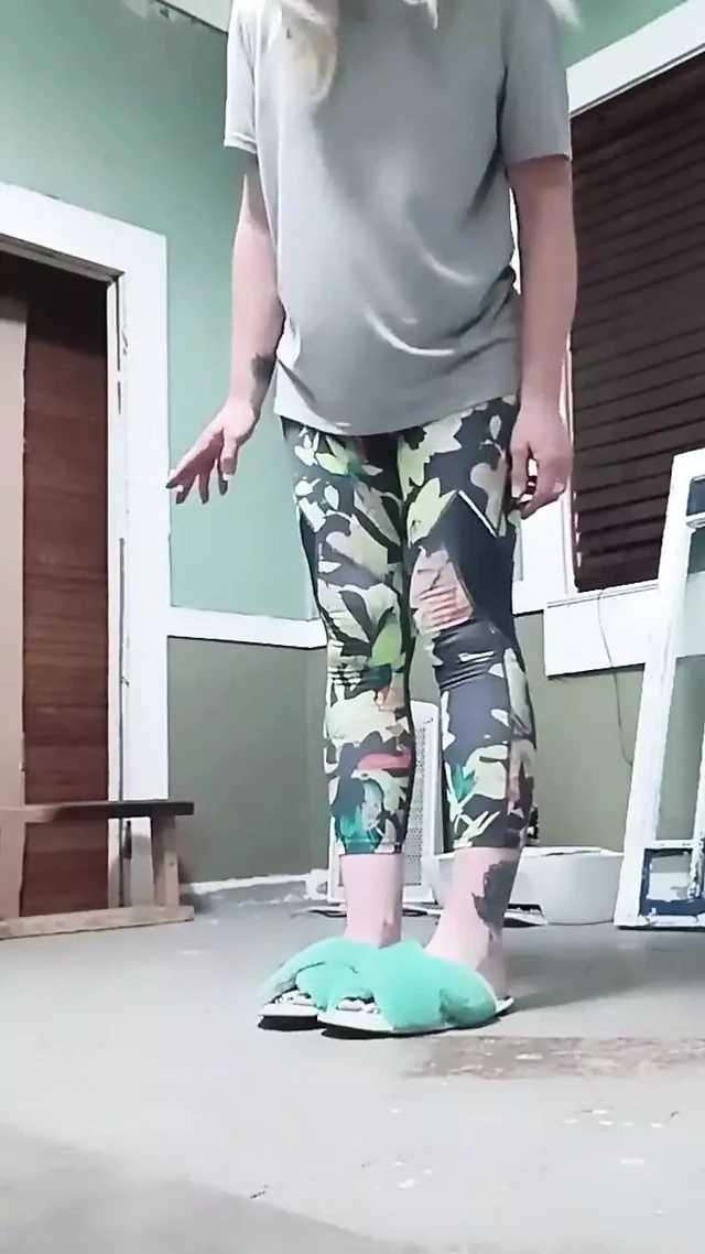 Cummming in Mommy's Slippers
