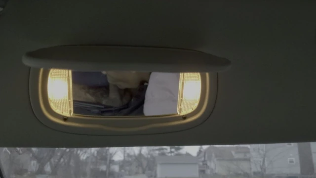He's in car