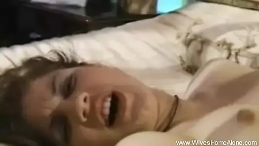 Houswife using her favorte sex toy dildo to masturbate