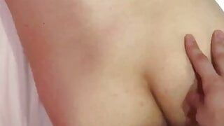 I fuck a cute twink in his tight hole and cum on his ass