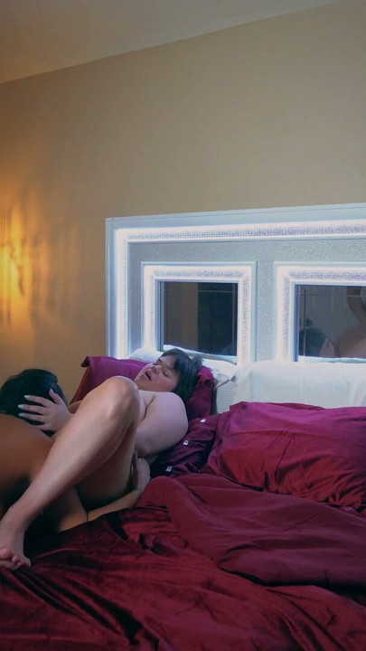 lucky girls play with big dick threesome double blowjob & doggystyle | Clip 1