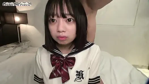 G-cup Lookalike Beauty - Uniform Hotel Date Turns Intimate