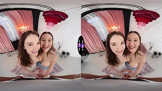 Две шлюшки, один член - лучшие друзья делят мясистую порцию спермы - TeenMegaWorld