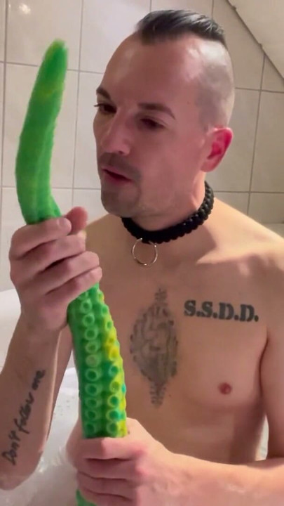 Stupid faggot slut gagging | Clip 2