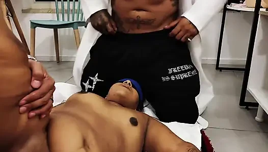 Two Physiotherapist Stepbrothers Punched the Dwarf's Dick