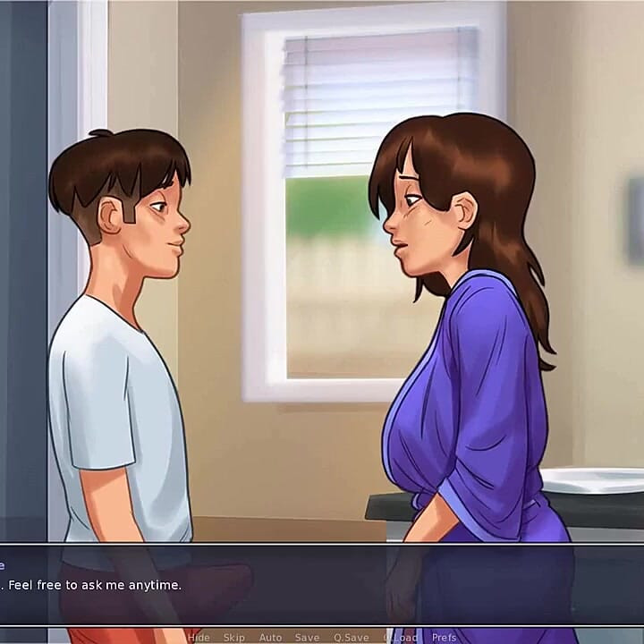 Summertime saga: stepmom teaches her stepson hot to kiss ep 169