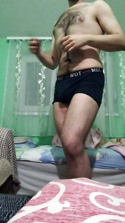 Young Gay wakes up horny