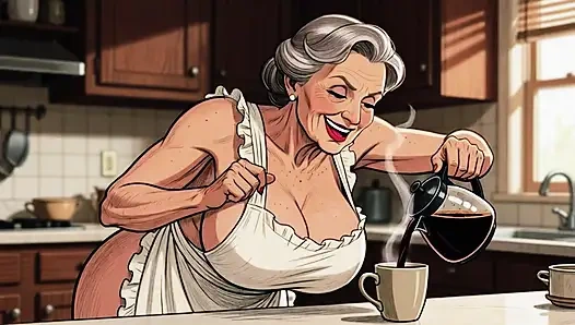 Ai Matures in Kitchens with Big Tits