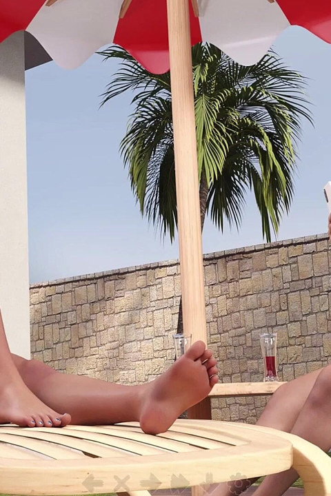 Adored by the Devil 11 - Charlie Fucks Vampire Viviane From Behind on the Balcony