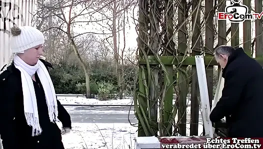 German girl next door is persuaded to have sex by grandpa