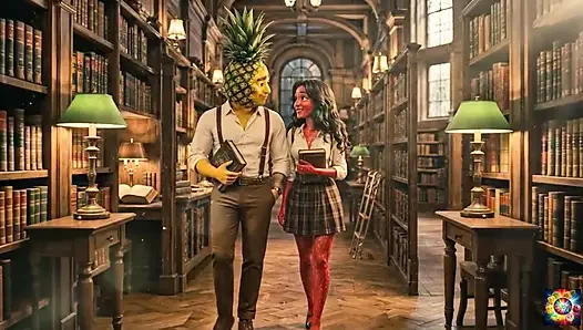 Secret Library Romance - AI Hentai ASMR