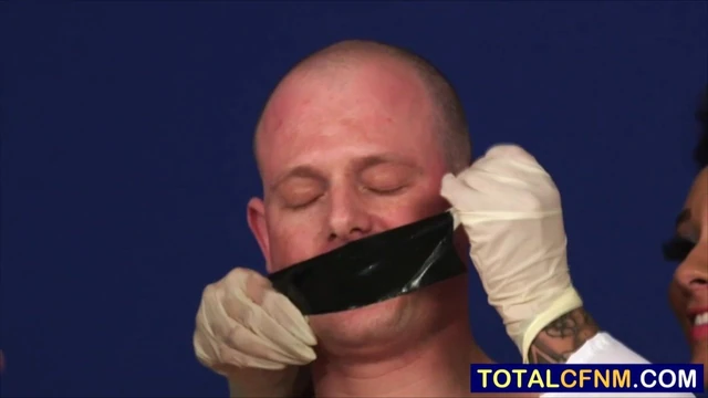 Tied patient sucked off by three nurses