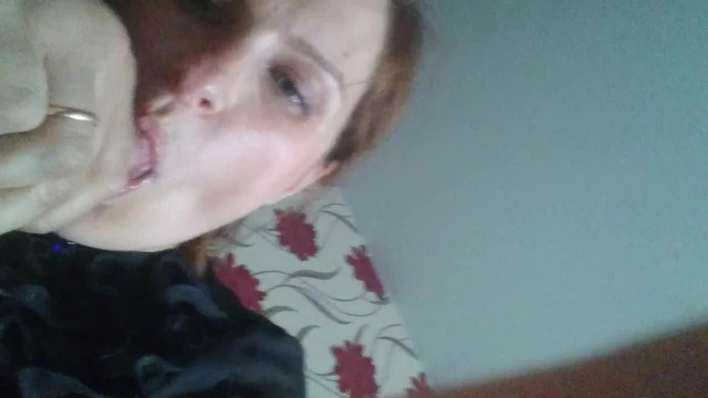 Selfie with a cock in your mouth