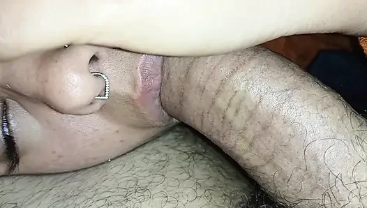 CUM FACIAL,SHE LOVES TO GET ALL THE CUCKOLD'S DELICIOUS AND HOT CUM