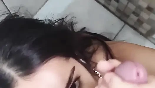 White Ofc - Deep Throat Blowjob Compilation mit Cum auf White Moons Gesicht