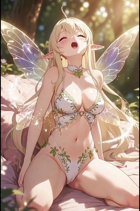 Loira elf anime menina