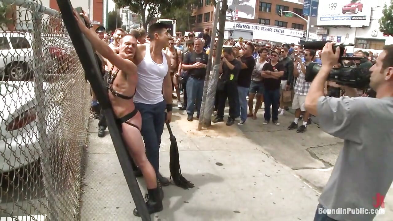 Cock Hungry Whore Cattle Prodded and Fucked at Dore Alley Street Fair