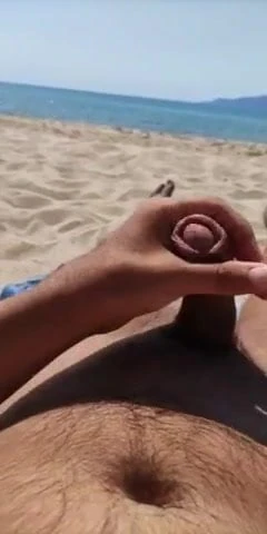 Mastrubation in Keramoti's nudist beach