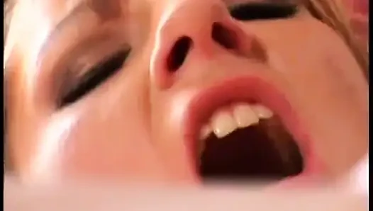 Hungry slut gets her ass and pussy worked over on the couch by massive cock