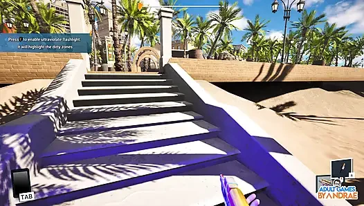 Gameplay raksasa waifu wash simulator bagian 1 - pekerjaan pembersihan pertama untuk vellory