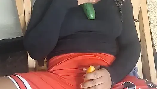 Musterbate her pussy before the church