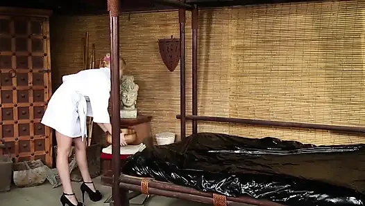 Blonde beauty blows and rides dude's hard wang