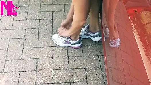 Fast Driving in Lotto Sneakers