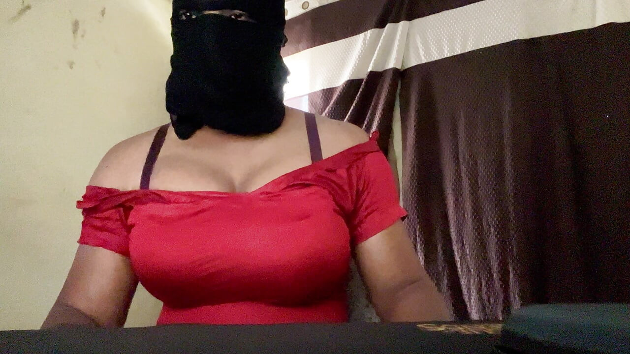 big boobs crossdresser teasing in red suit salwar