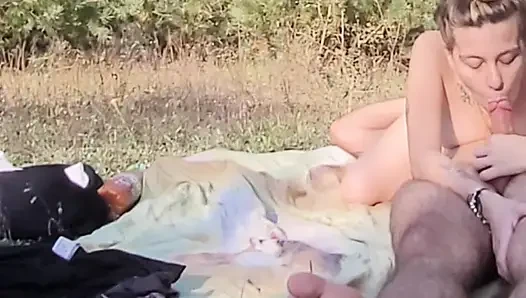 public blowjob outdoors deep throat