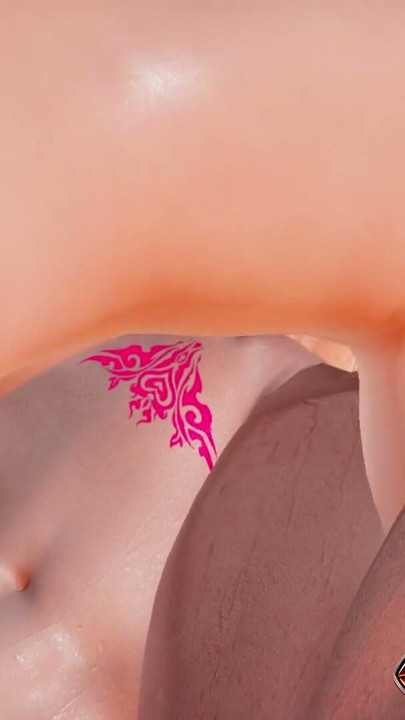 Hot Succubus with Big Tits in Oil - Thighjob Teasing for Big Dick in Leather Leggings, POV Staircase Doggy Style Sex | Clip 2