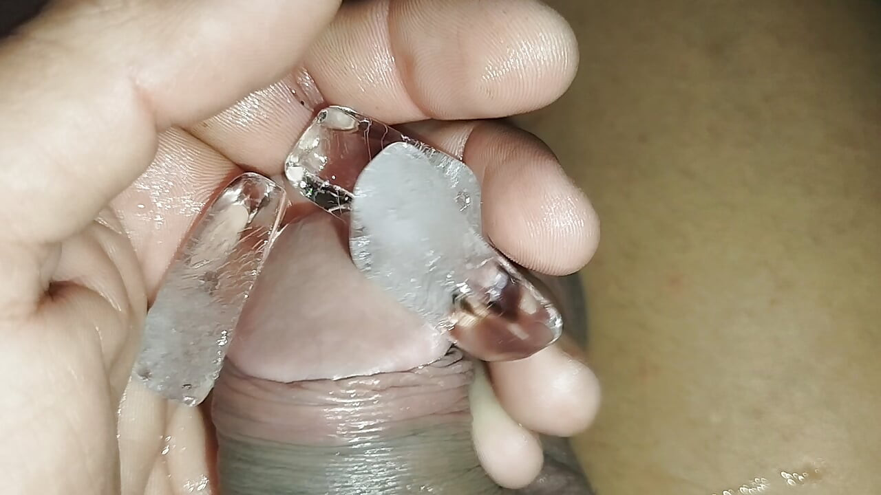 Ice on the penis