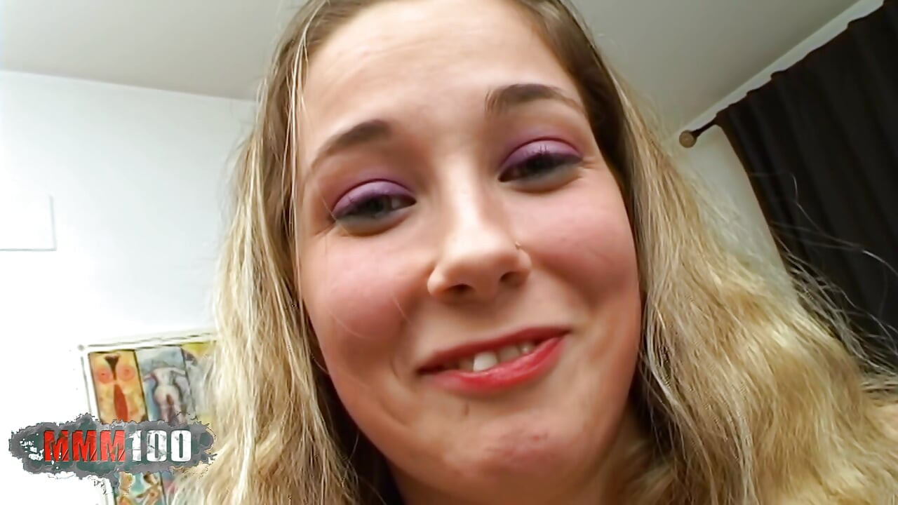 French Amateur Calia B - Blonde Big Tits Anal Blowjob & Cumshot
