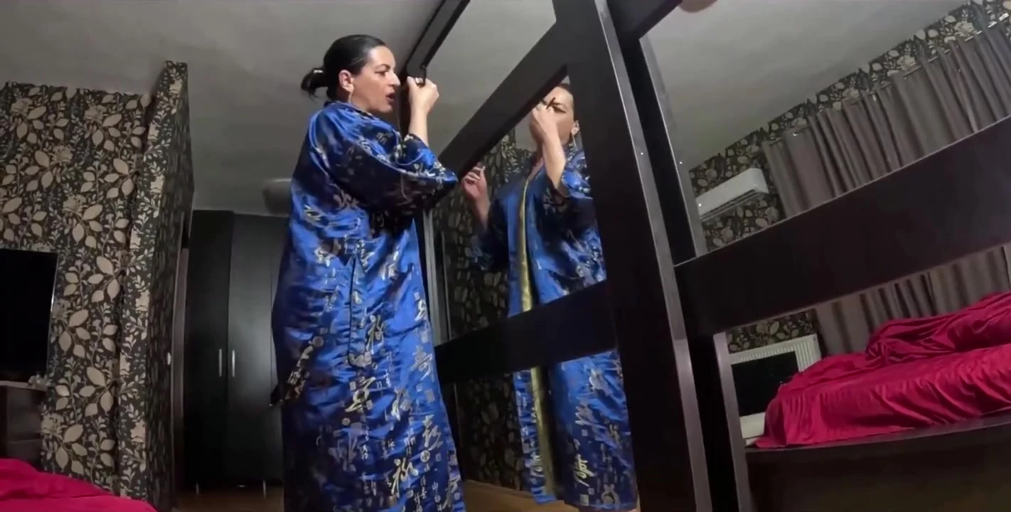 Slutty Geisha Fantasy Deep Throat, Satin Tease and Cum Play