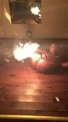 Stripper shoots fire out of pussy