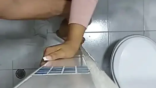 Heiße action in der toilette