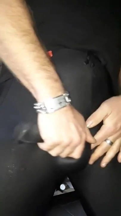 Black shiny spandex pant Part 2