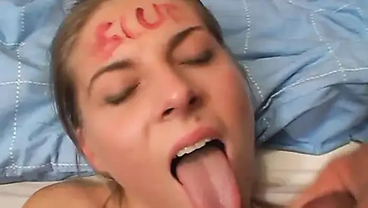 Sexy blonde girl loves rimming