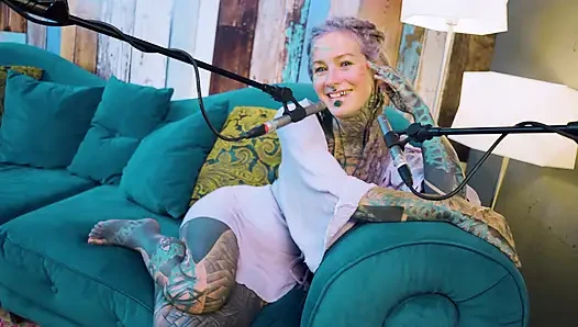 I talk about A - authentic - ASMR - Podcast - Talking - tattoo girl model goth punk dreadlocks