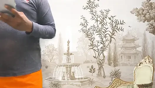 Artist Draws a Woman with His Stick