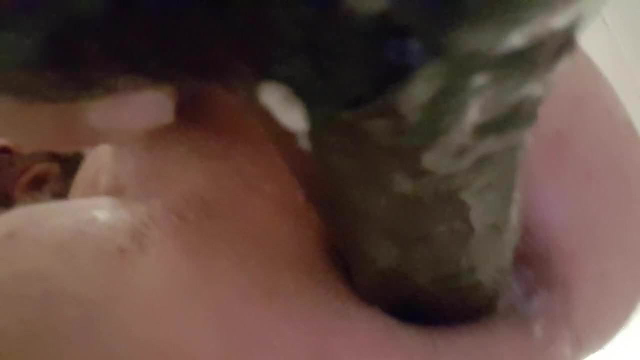Dildo play in shower