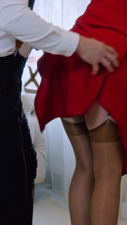 Sex maniac blonde uses her tailor to demand sex whenever she wants. | Clip 1